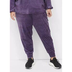 LIVI Lane Bryant Jogger Plume Purple 22/24 Elastic Waist New